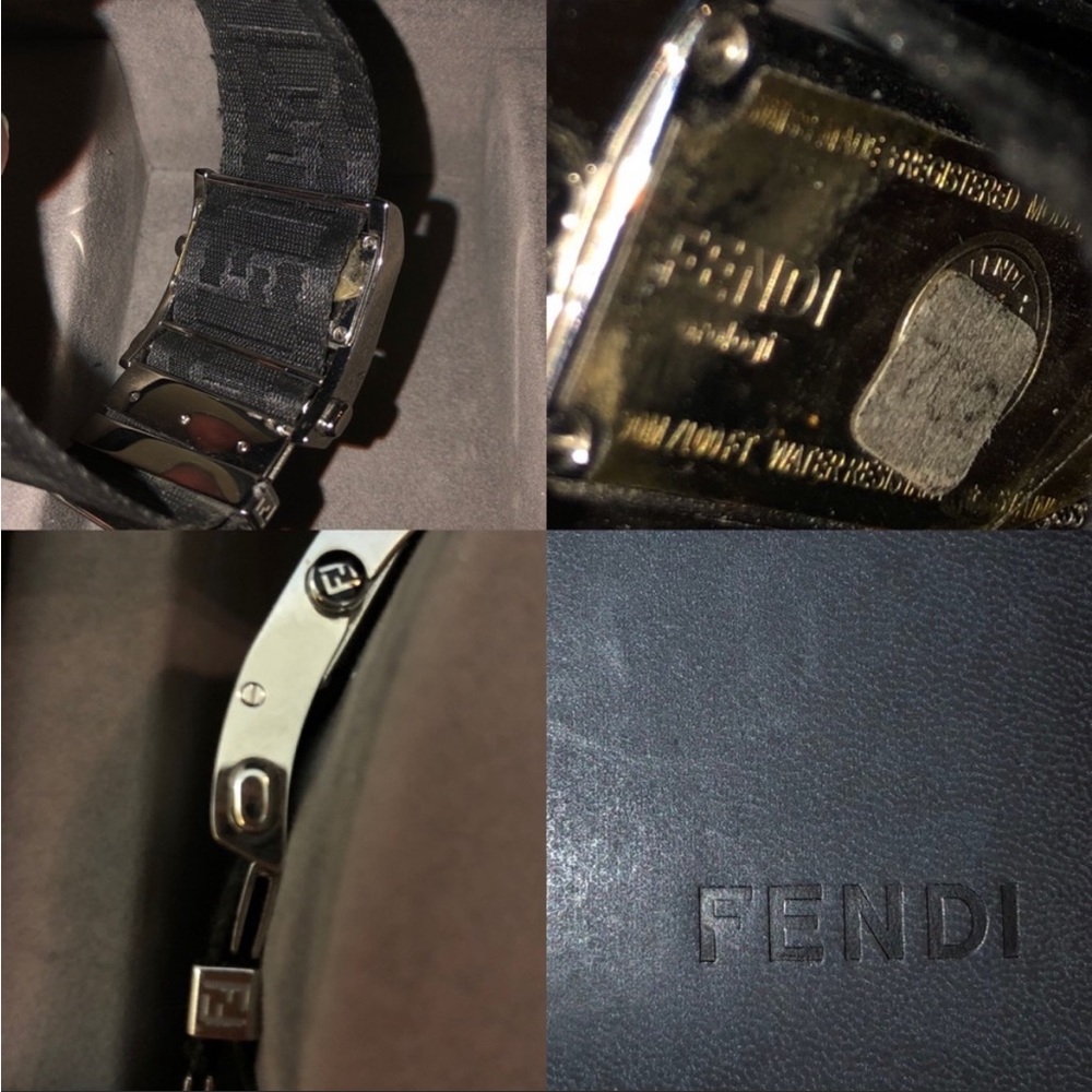 Fendi Ff Monogram Zucca Crystal Zip Code Watch - image 7